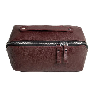 Full Grain Leather Cosmetic Bag – Travel Makeup Organizer | BeautyBox