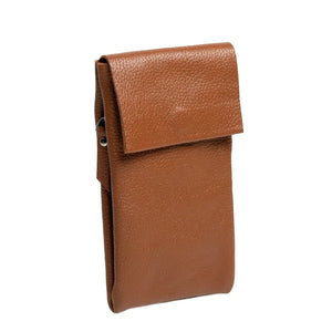 Minimalist Phone Pouch – Grainy Leather Crossbody Bag