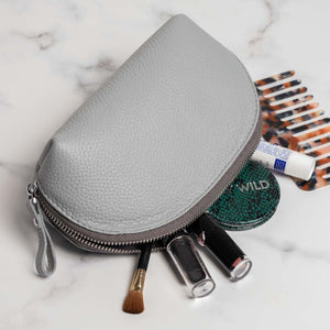 Full Grain Leather Makeup Bag for Women | Mirana