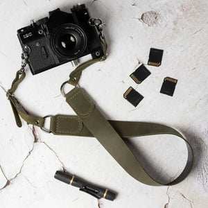 Distressed Leather Camera Strap – Quick Release & Secure Fit