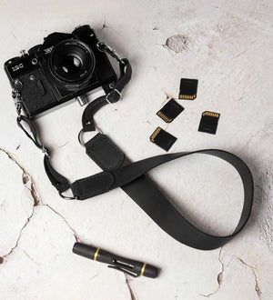 Distressed Leather Camera Strap – Quick Release & Secure Fit
