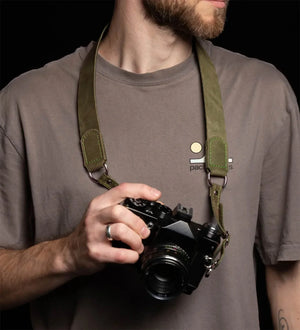 Distressed Leather Camera Strap – Quick Release & Secure Fit