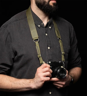 Distressed Leather Camera Strap – Quick Release & Secure Fit