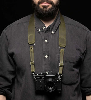 Distressed Leather Camera Strap – Quick Release & Secure Fit