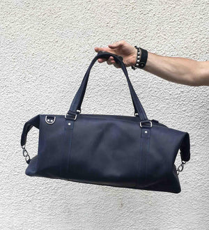 Handmade Distressed Leather Duffel – Travel Bag for Men | Stout M/L