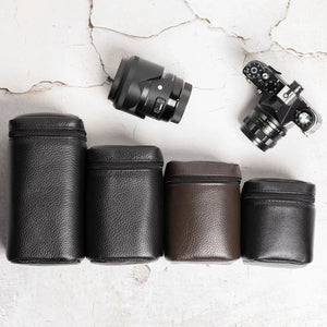 Leather Lens Pouch – Full-Grain Case for Camera Lenses | 4 Sizes