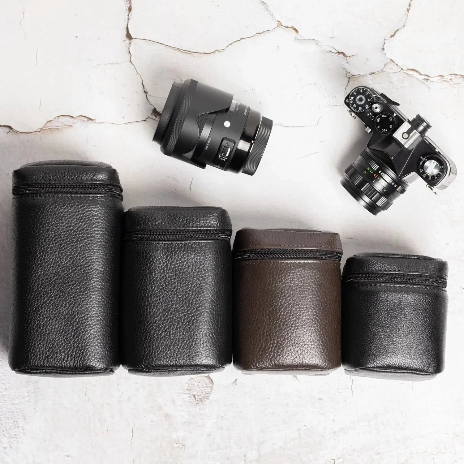 Leather Lens Pouch – Full-Grain Case for Camera Lenses | 4 Sizes