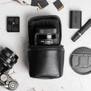 Leather Lens Pouch – Full-Grain Case for Camera Lenses | 4 Sizes