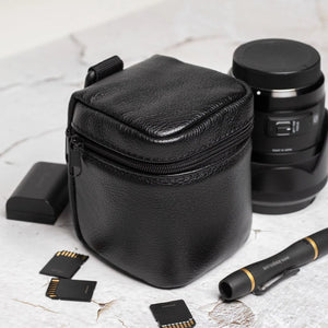 Leather Lens Pouch – Full-Grain Case for Camera Lenses | 4 Sizes