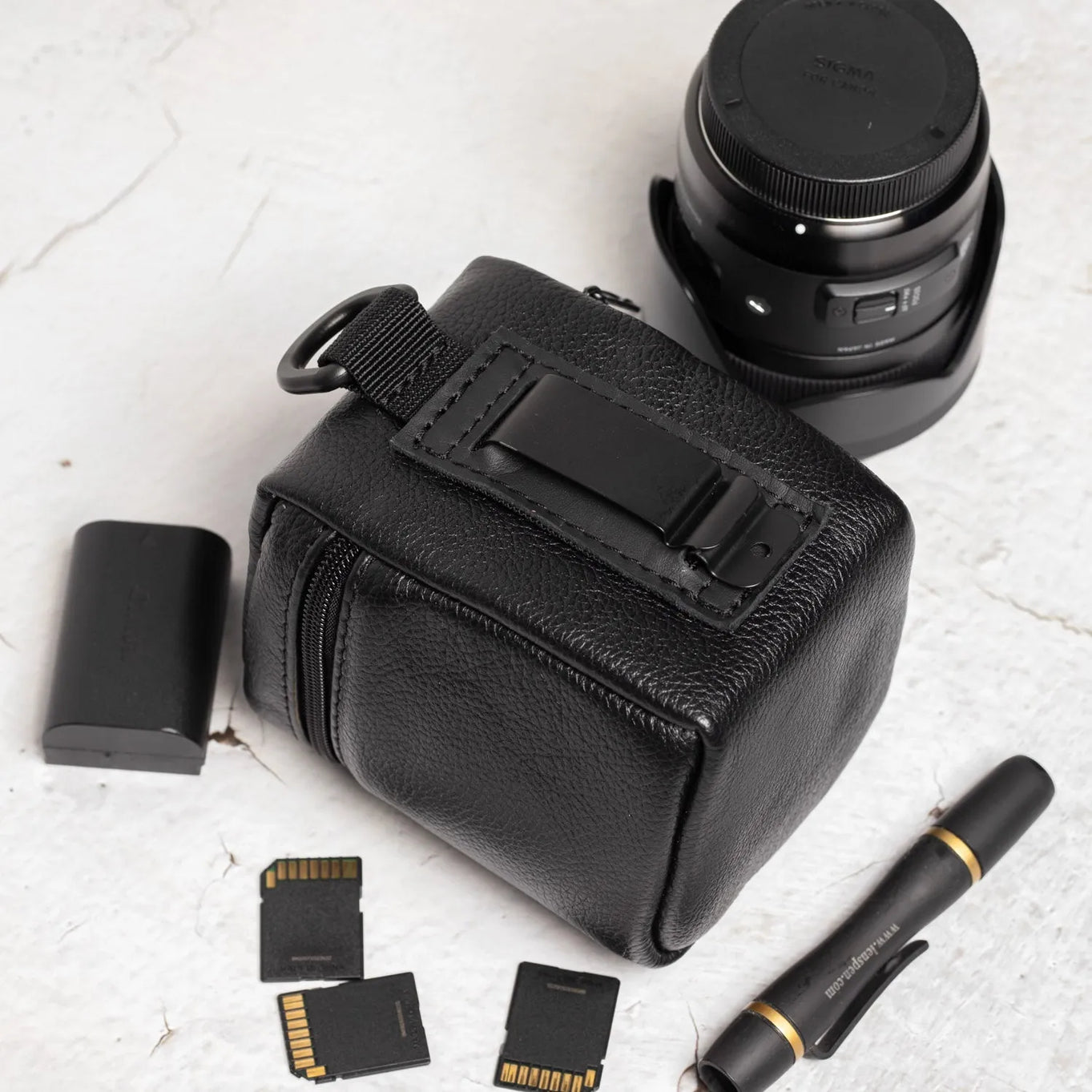 Leather Lens Pouch – Full-Grain Case for Camera Lenses | 4 Sizes