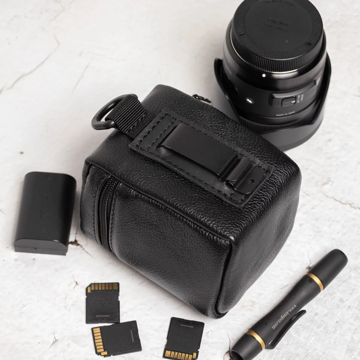 Leather Lens Pouch – Full-Grain Case for Camera Lenses | 4 Sizes