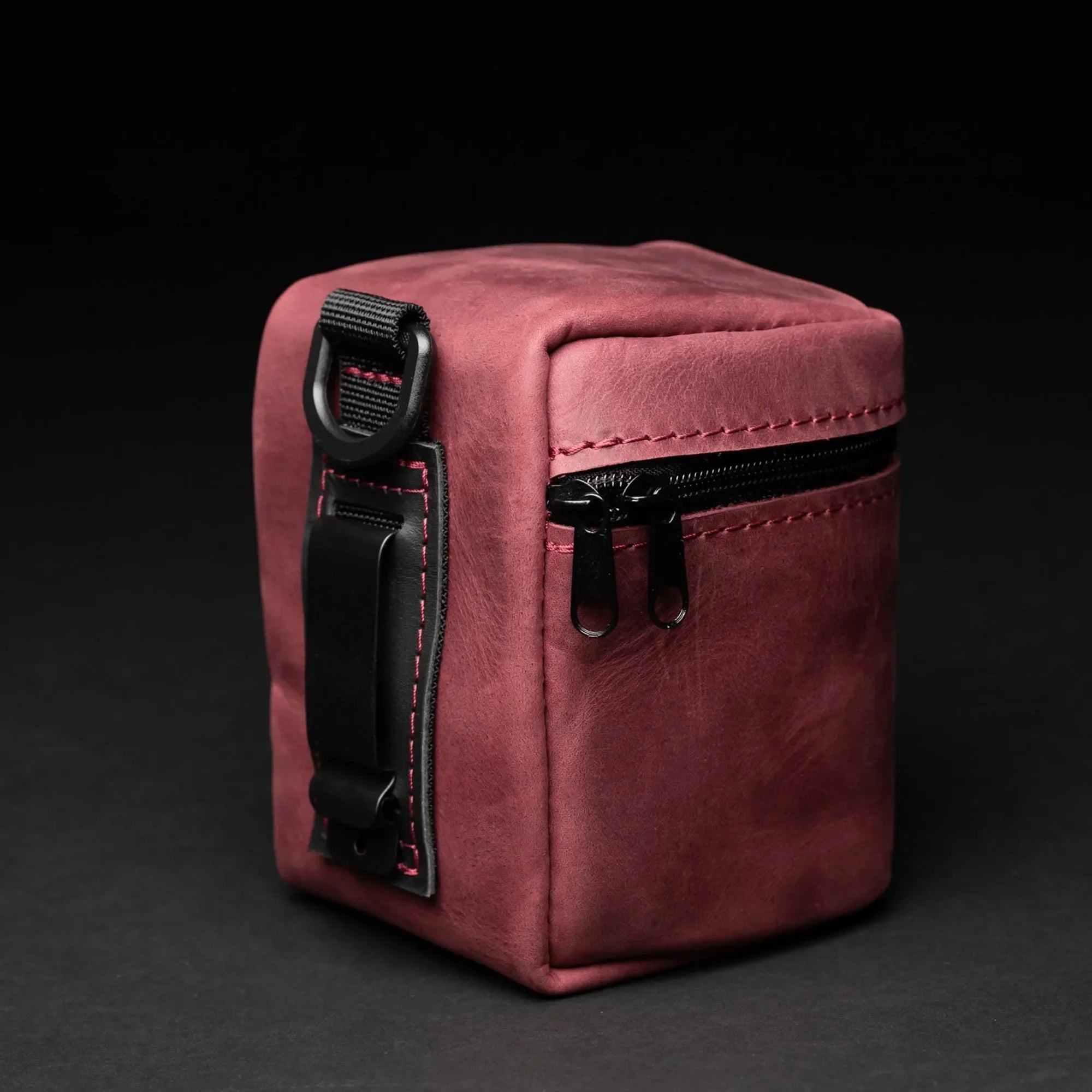 Waxed Matte Leather Camera Lens Pouch – 4 Size Options