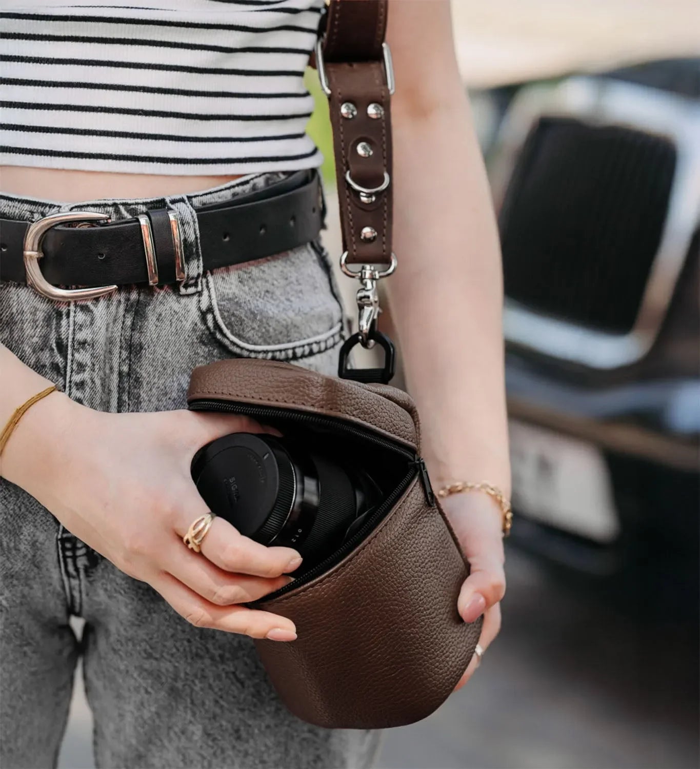 Leather Lens Pouch – Full-Grain Case for Camera Lenses | 4 Sizes