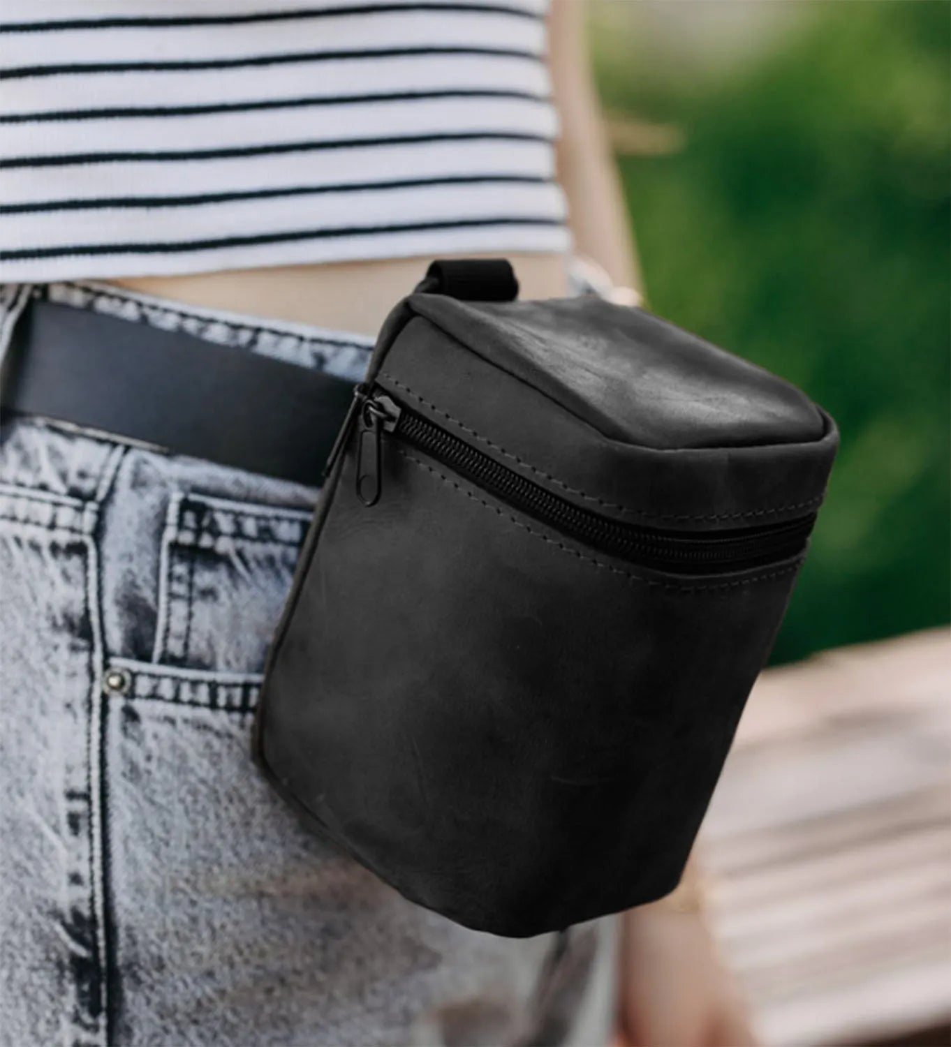 Waxed Matte Leather Camera Lens Pouch – 4 Size Options