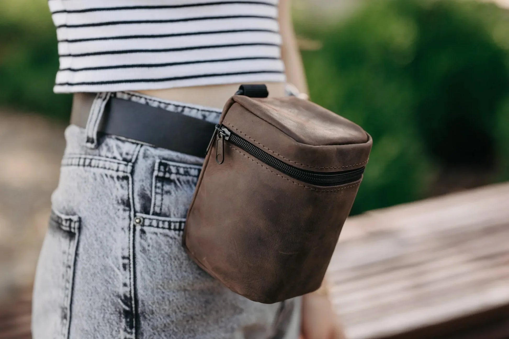 Waxed Matte Leather Camera Lens Pouch – 4 Size Options