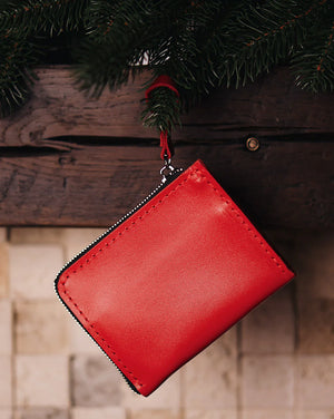 Small Zippered Leather Wallet