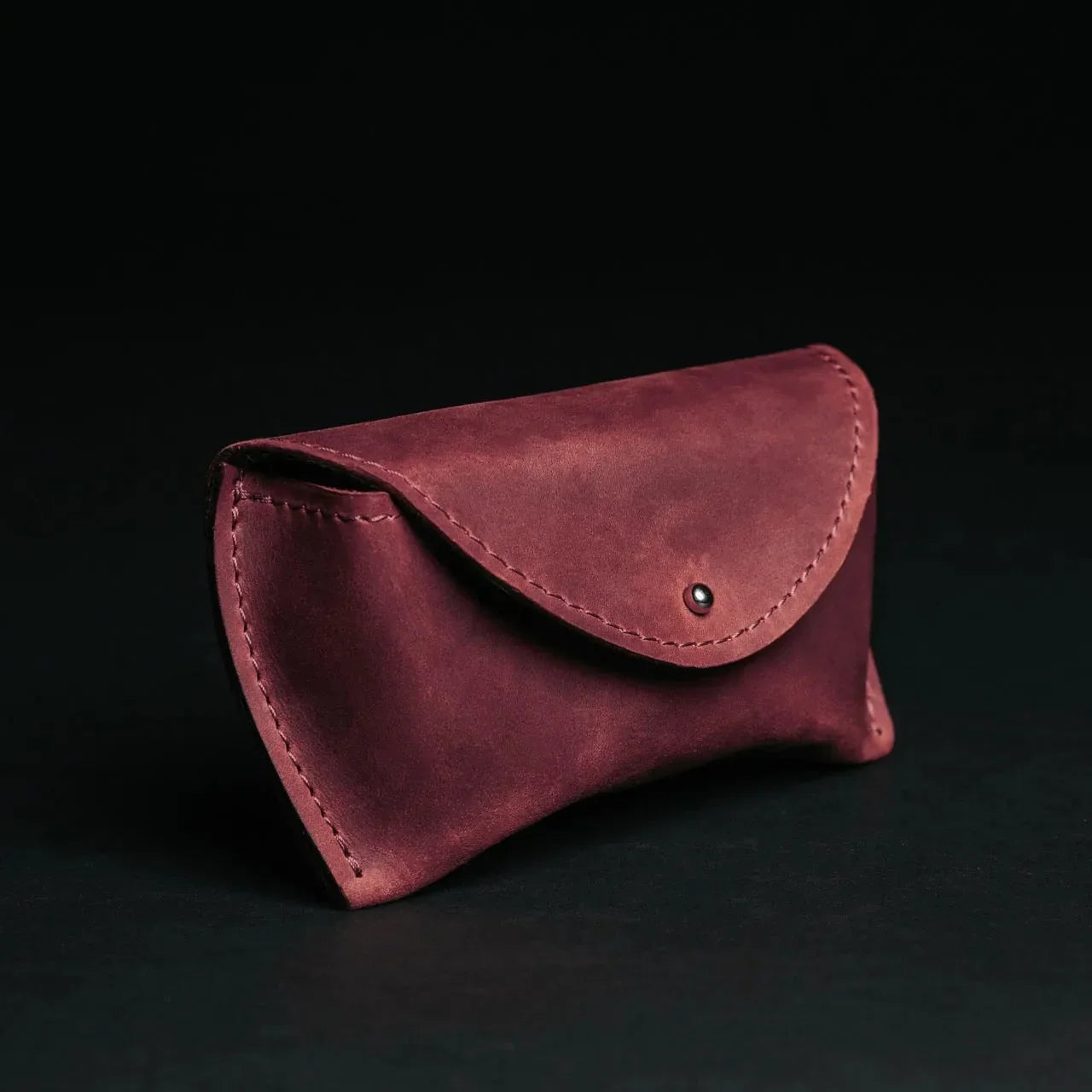 Handmade Waxed Matte Leather Case for Sunglasses