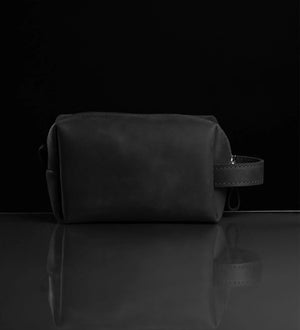 Waxed Matte Leather Dopp Kit – Travel Organizer
