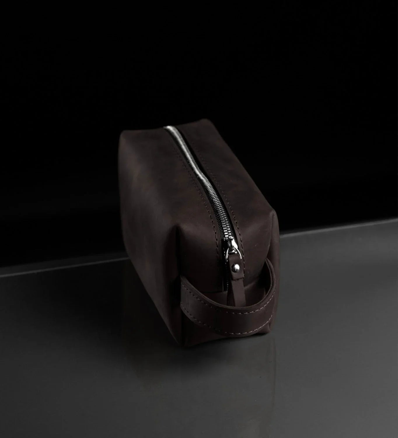 Waxed Matte Leather Dopp Kit – Travel Organizer