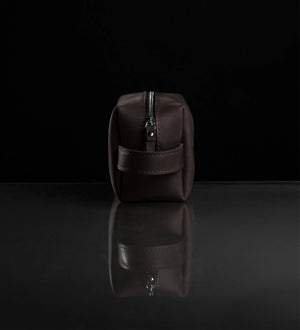 Waxed Matte Leather Dopp Kit – Travel Organizer