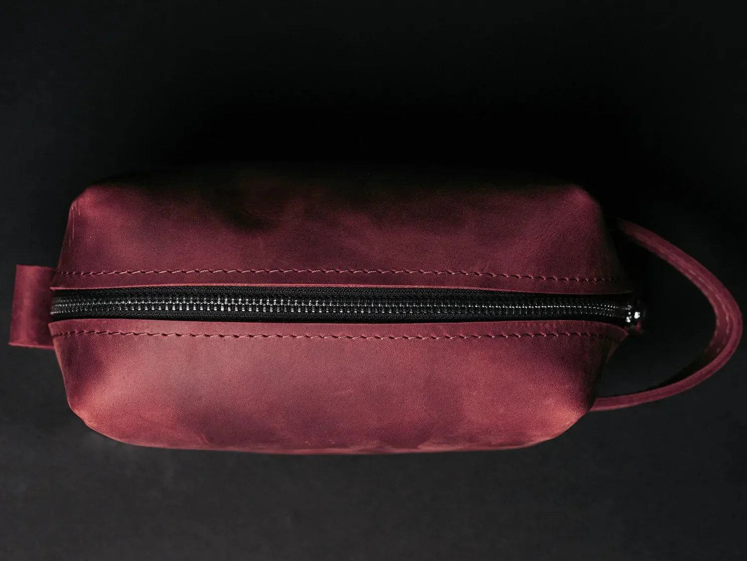 Waxed Matte Leather Dopp Kit – Travel Organizer