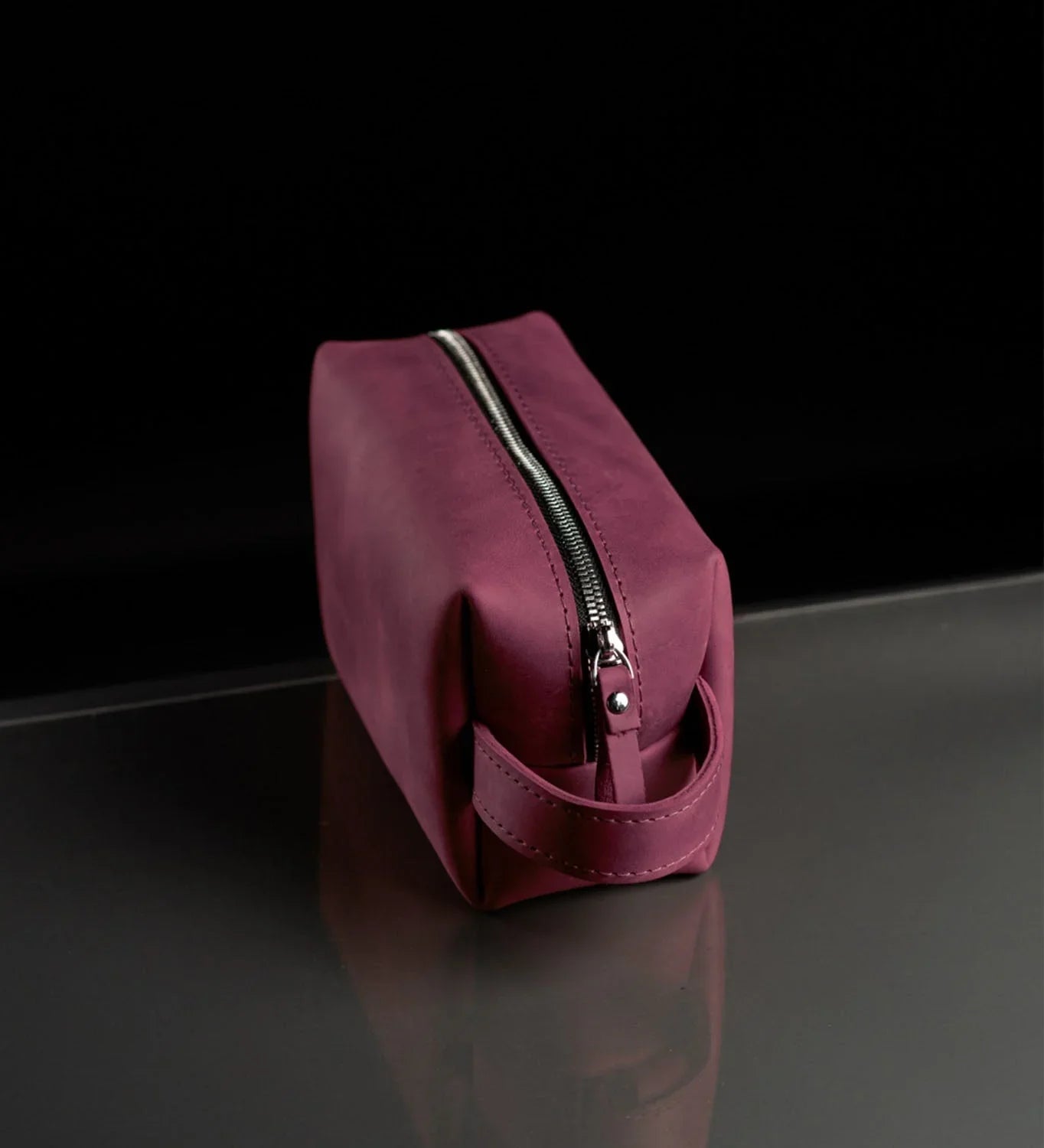Waxed Matte Leather Dopp Kit – Travel Organizer