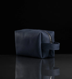 Waxed Matte Leather Dopp Kit – Travel Organizer