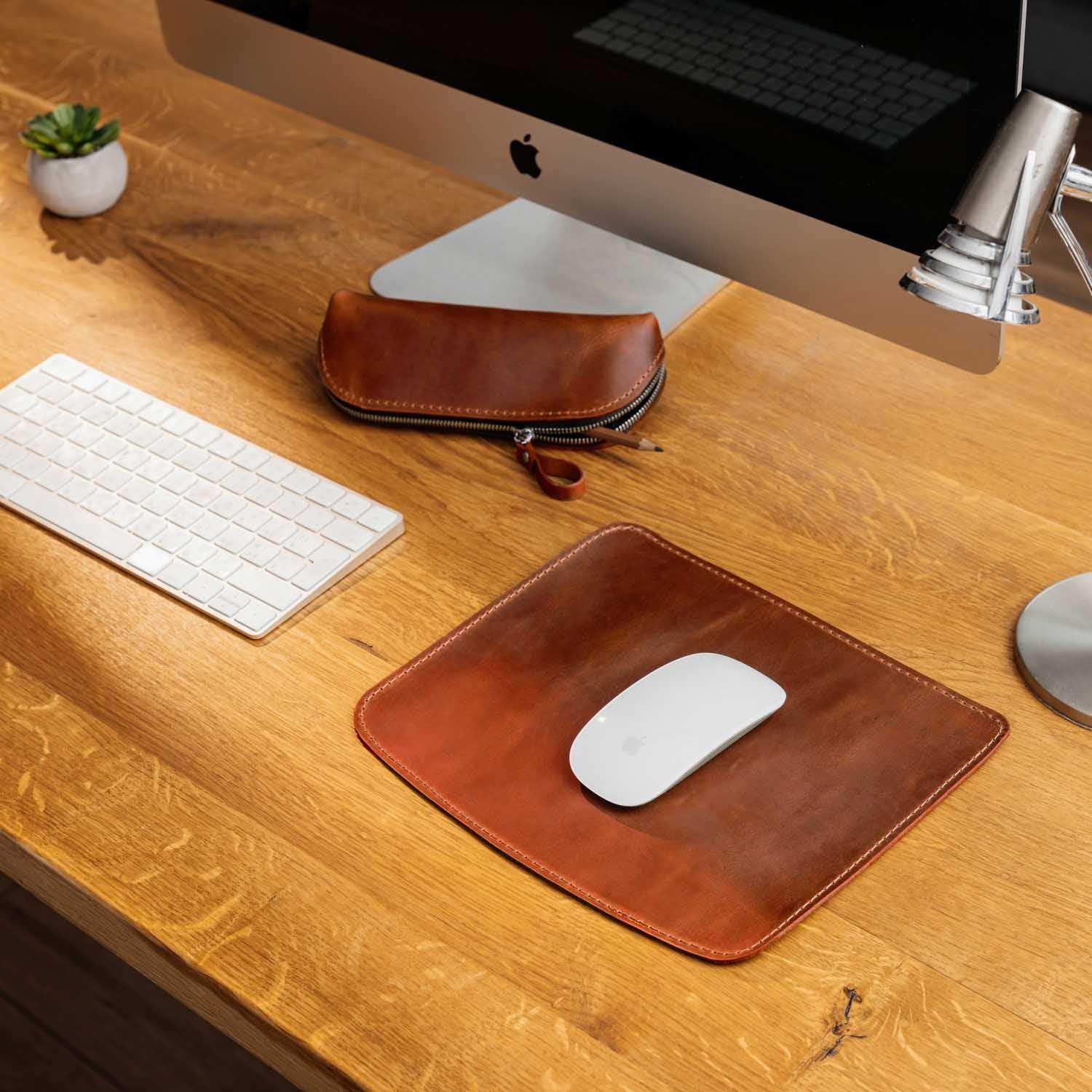 Crazy Horse Leather Mousepad – Matte & Durable