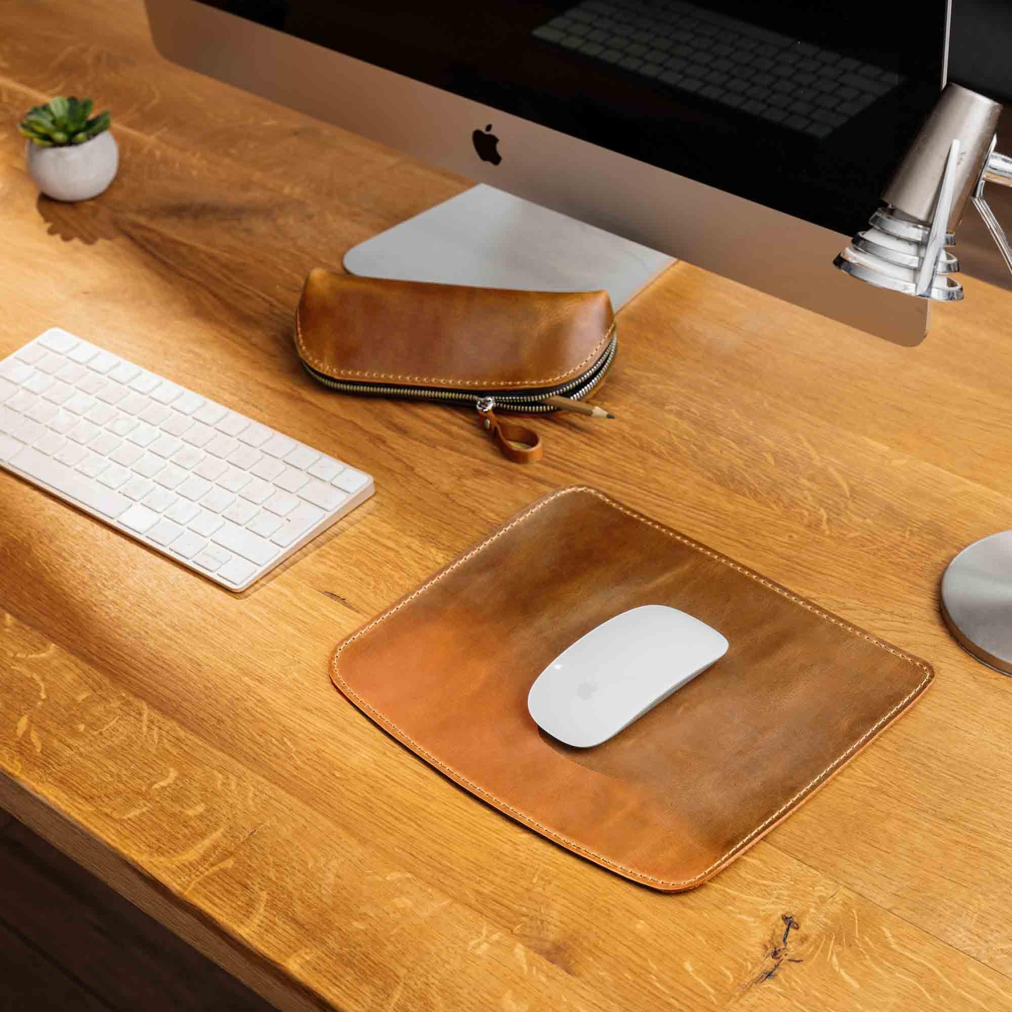 Crazy Horse Leather Mousepad – Matte & Durable