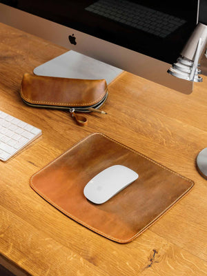 Crazy Horse Leather Mousepad – Matte & Durable