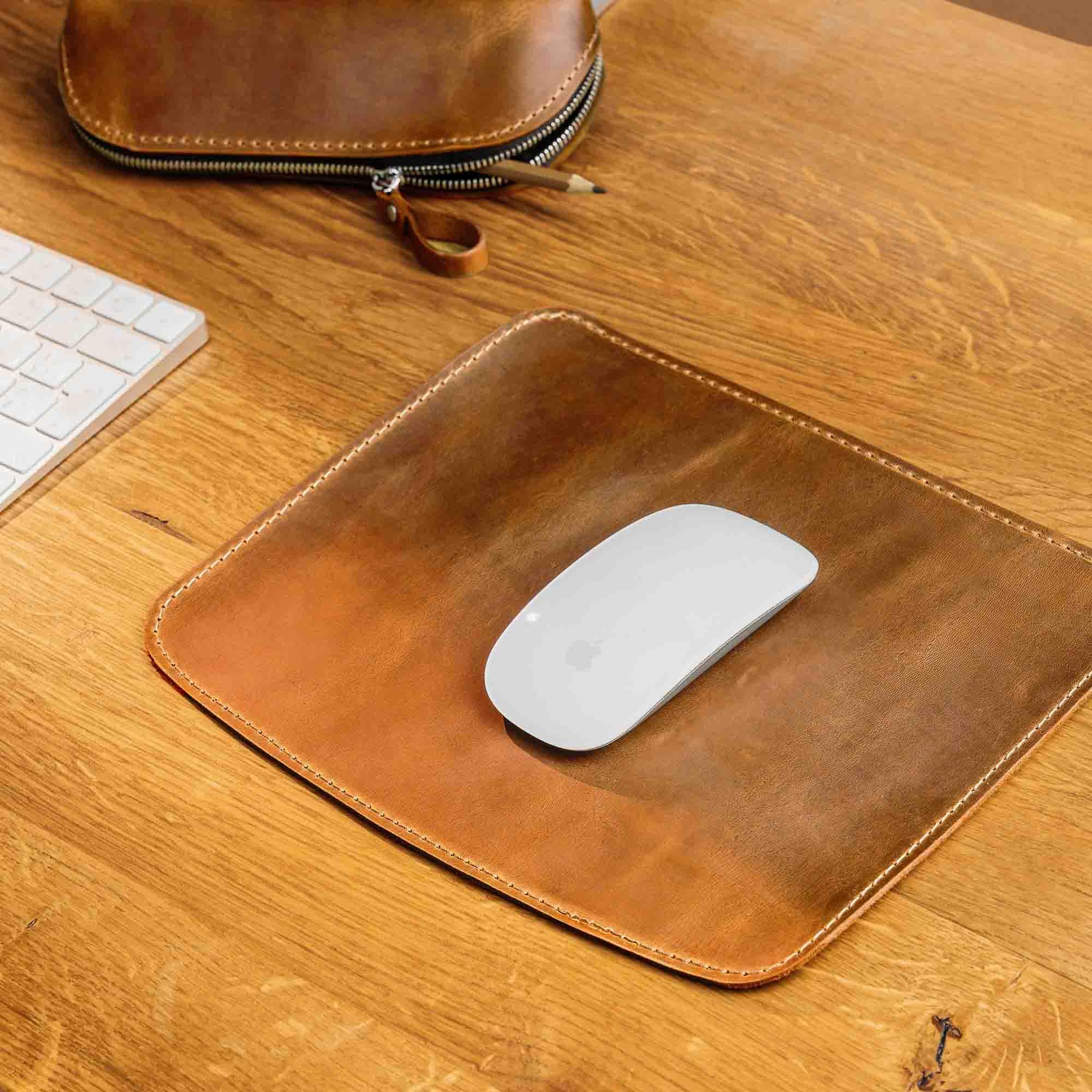 Crazy Horse Leather Mousepad – Matte & Durable