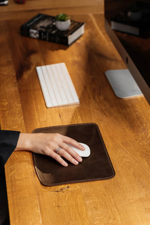Crazy Horse Leather Mousepad – Matte & Durable
