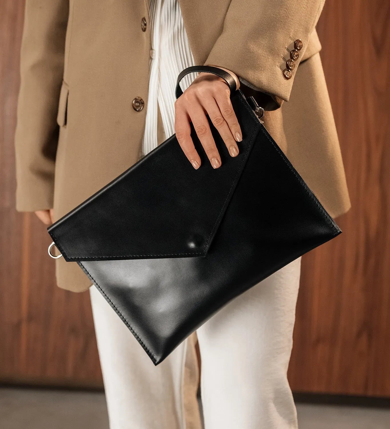 Leather Envelope Clutch – A4 Document Holder