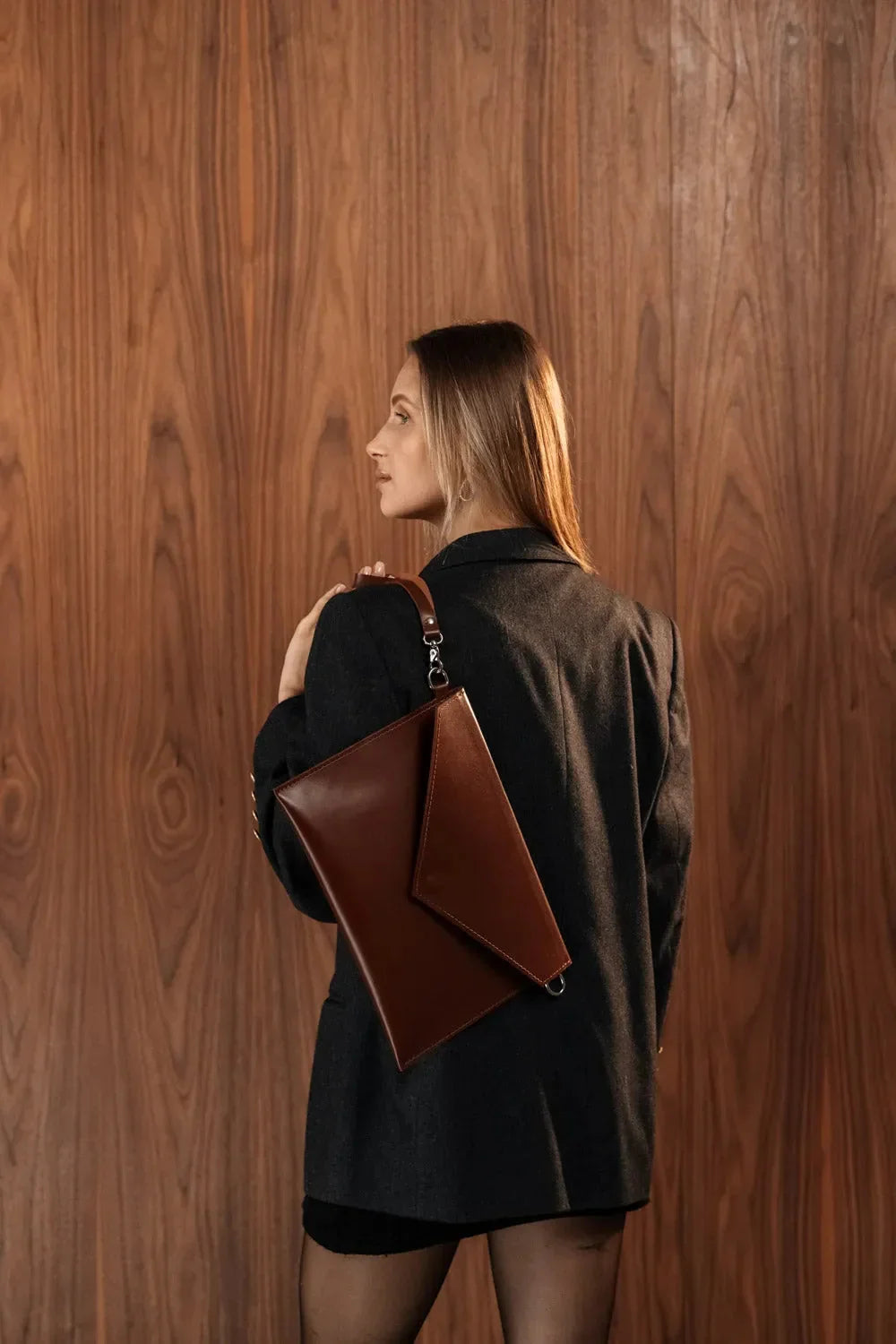 Leather Envelope Clutch – A4 Document Holder