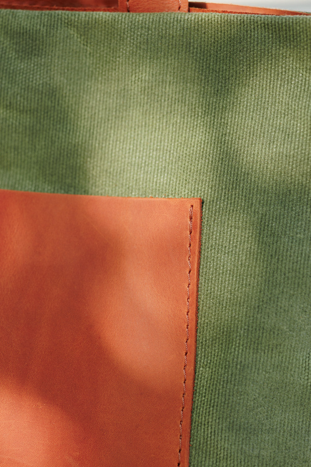 Women's Waxed Canvas Tote Bag with Leather Straps for Daily Use