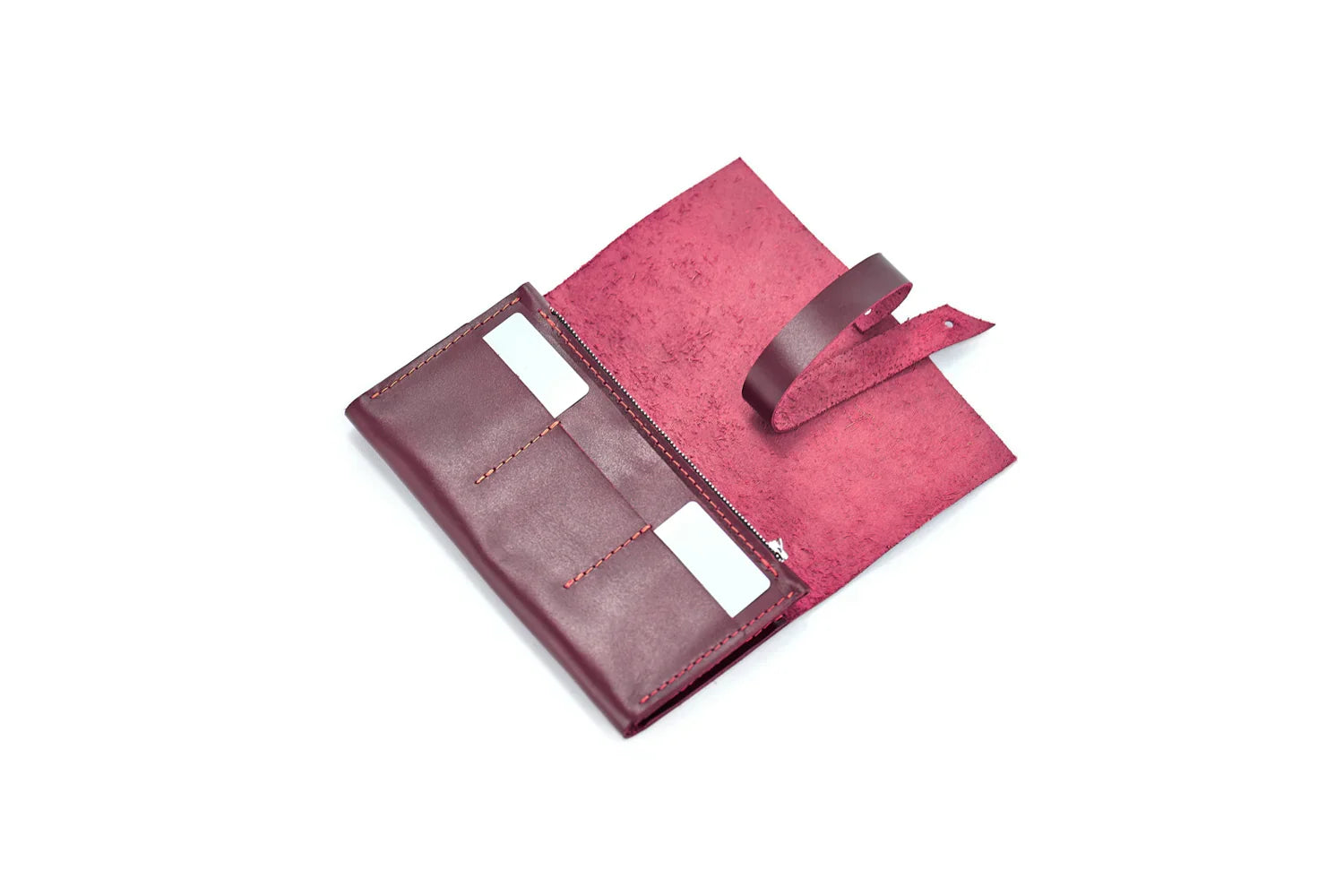 Smooth Leather Wallet for Women | Wrap Closure + Zip Pocket