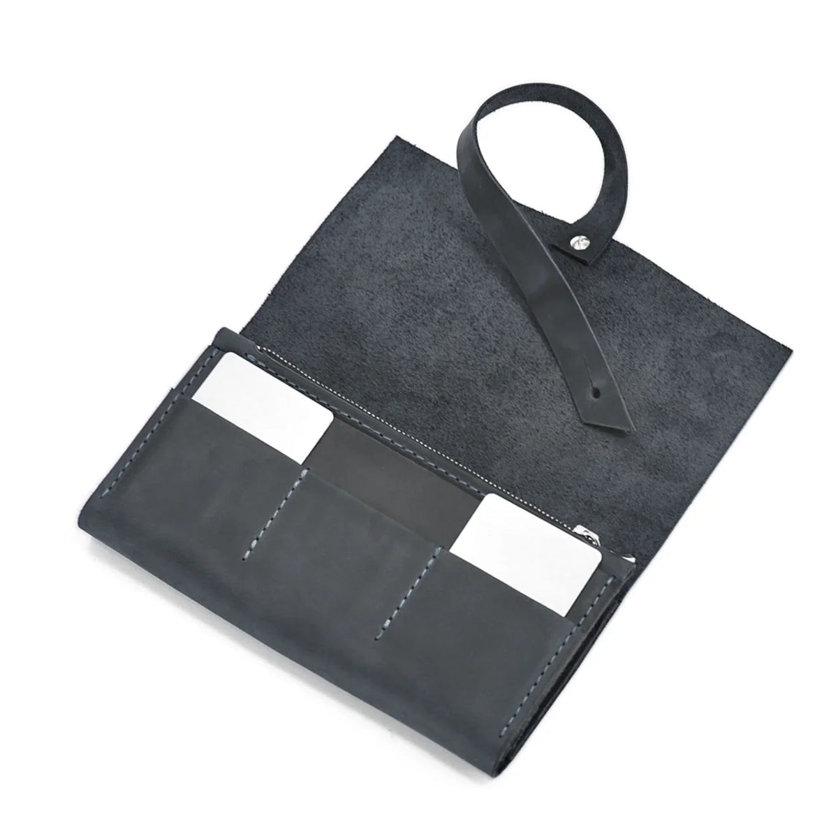 Smooth Leather Wallet for Women | Wrap Closure + Zip Pocket