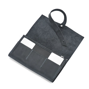 Smooth Leather Wallet for Women | Wrap Closure + Zip Pocket