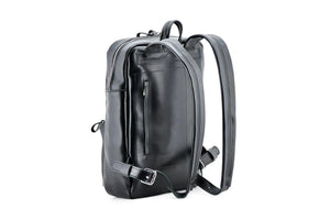 Leather Backpack for Laptop - Nomad | Black - Wenderfarer