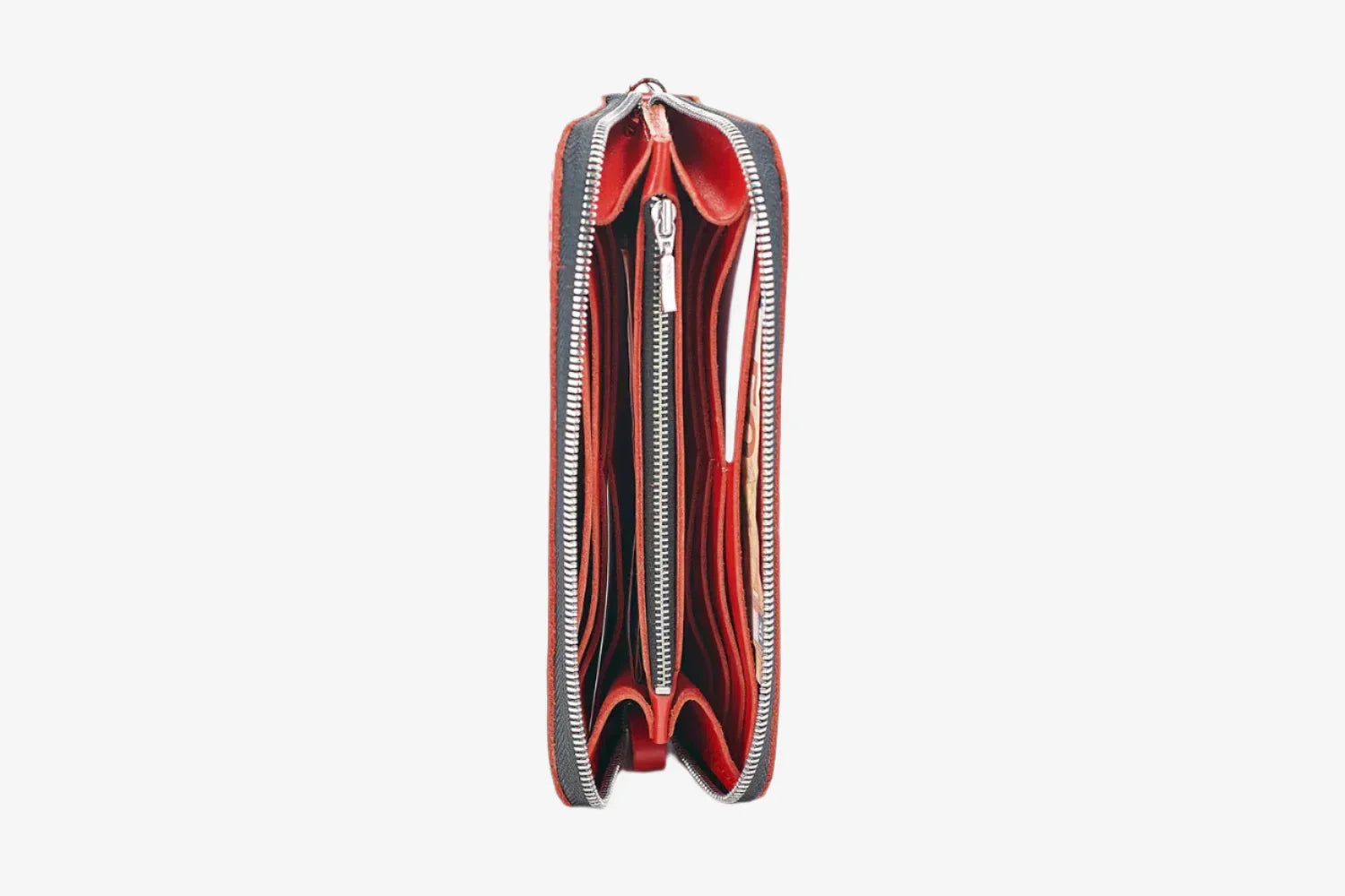 Leather Clutch Wallet – Zip Closure & Wrist Strap