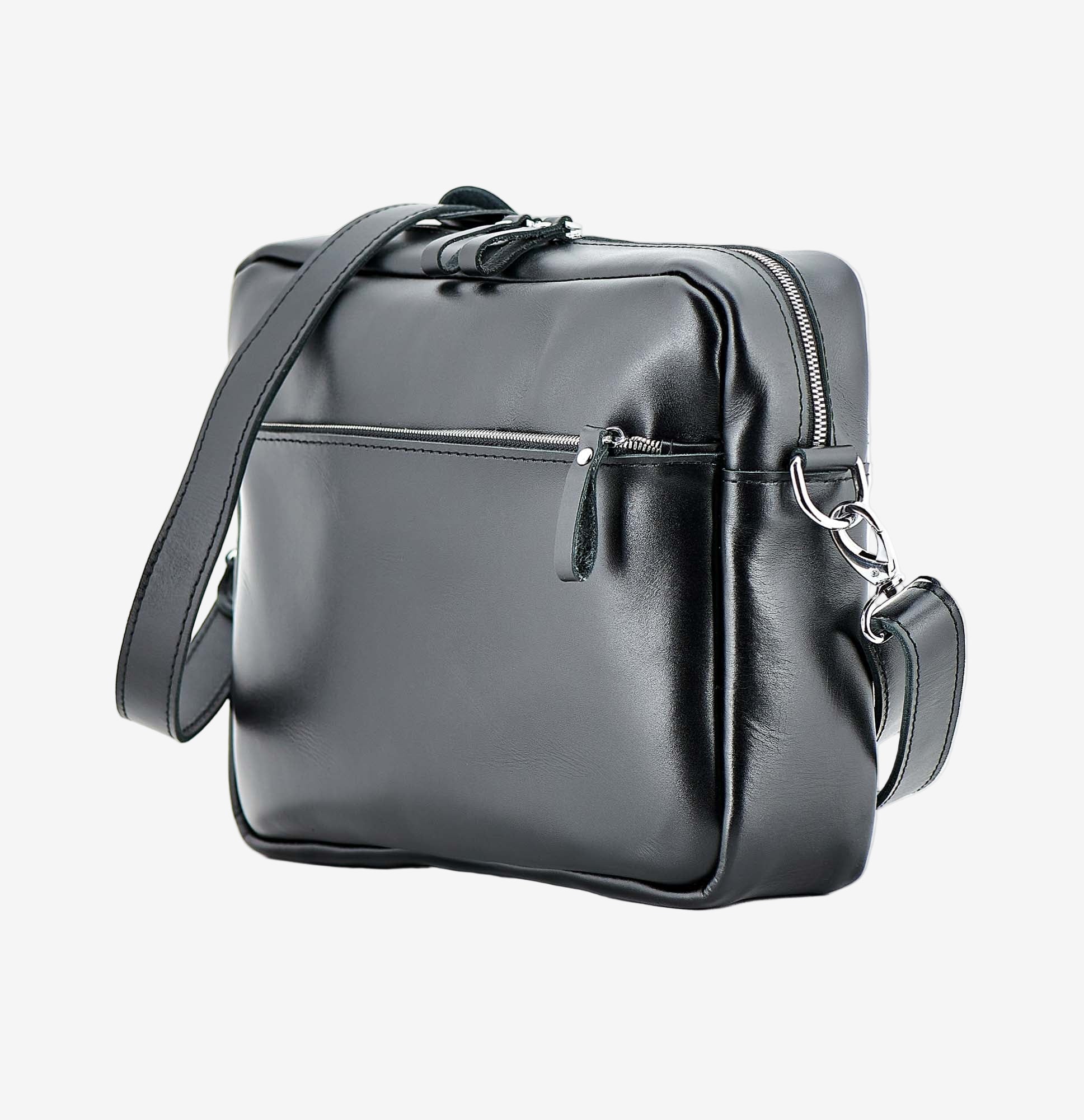 Everyday Leather Messenger with Zip | Squad