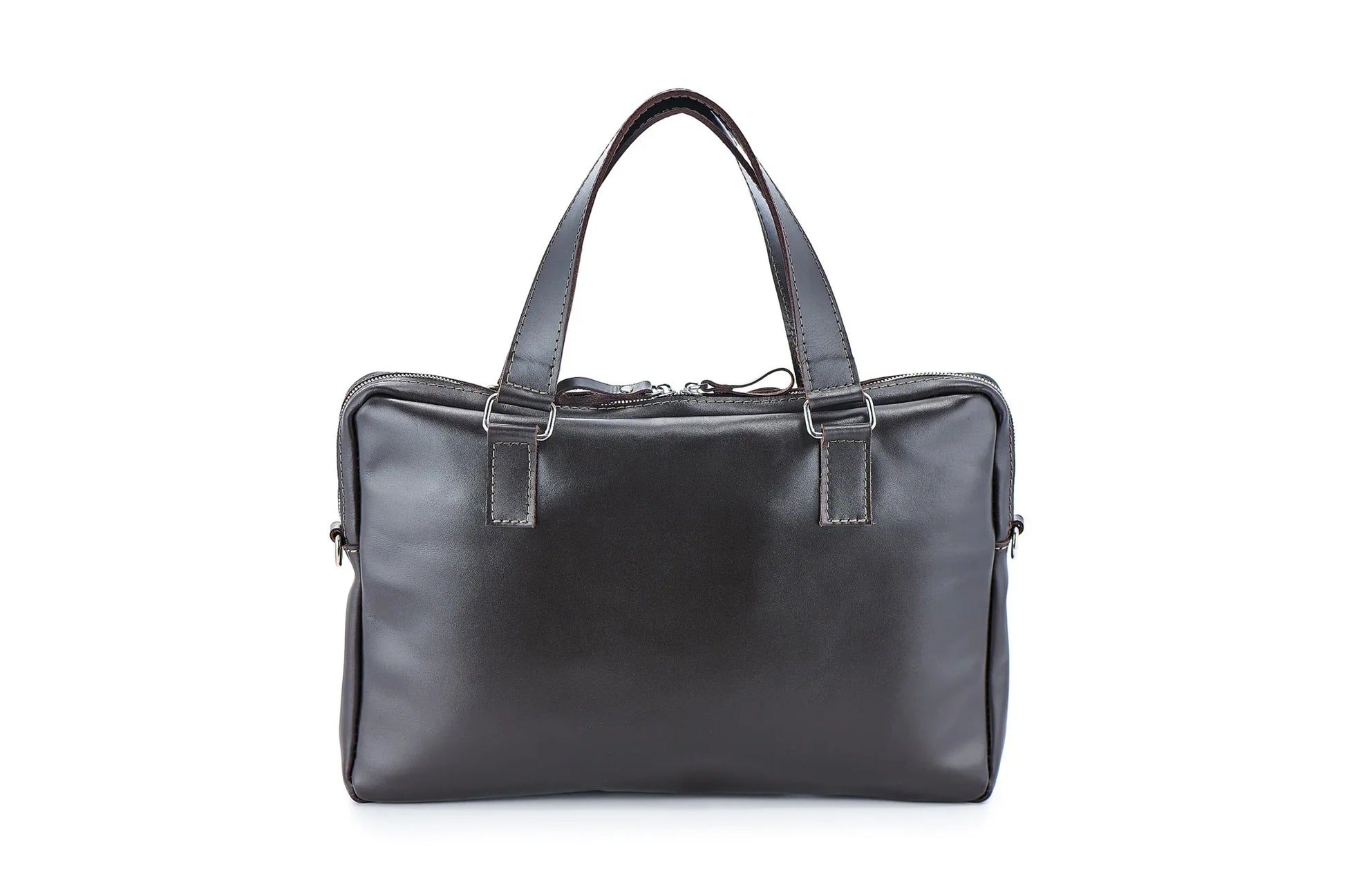 Leather Laptop Briefcase with Organizer – Smooth Finish