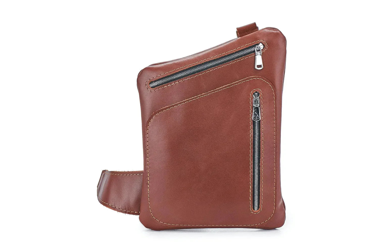 Smooth Leather Sling Bag for Men's | Hidden