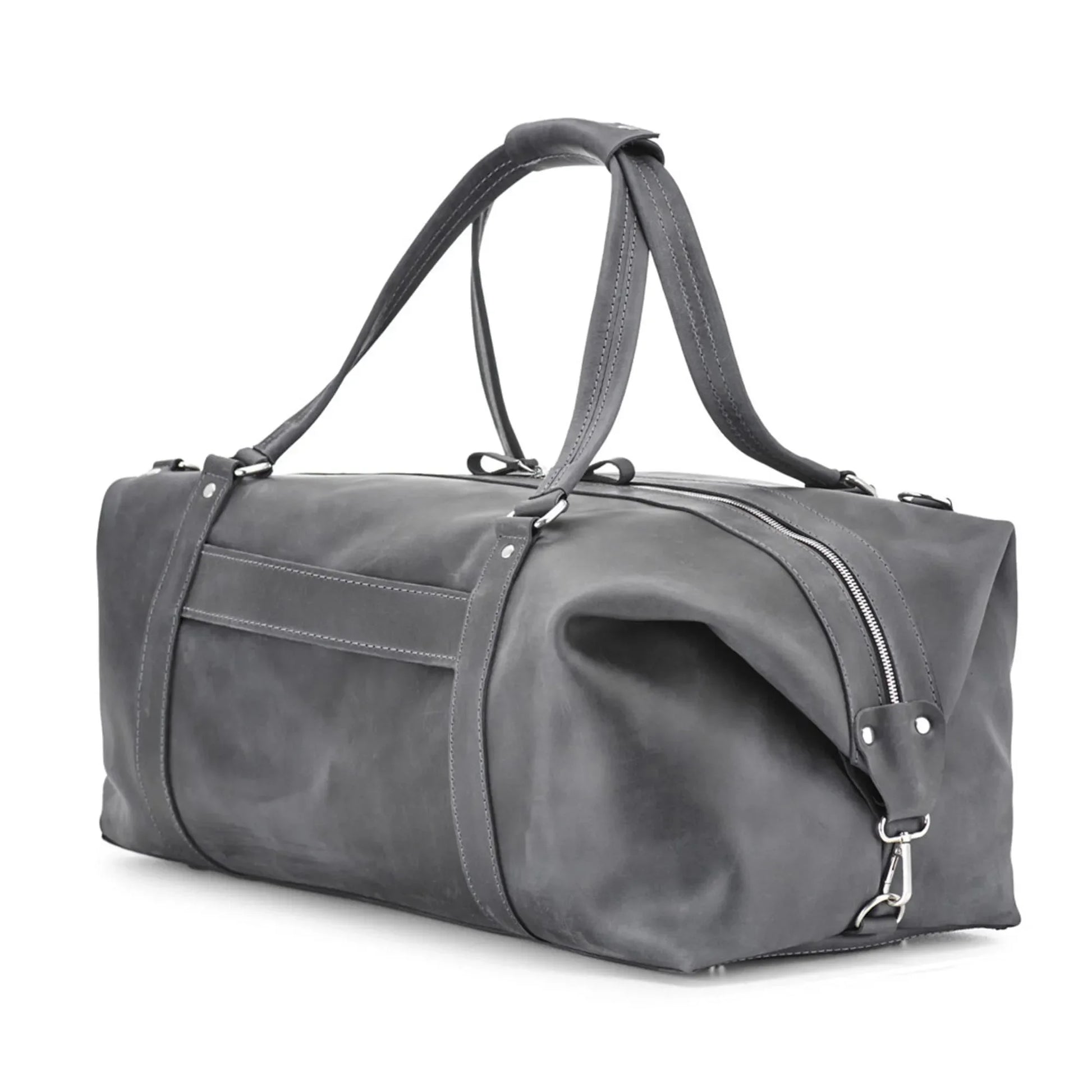 Handmade Distressed Leather Duffel – Travel Bag for Men | Stout M/L
