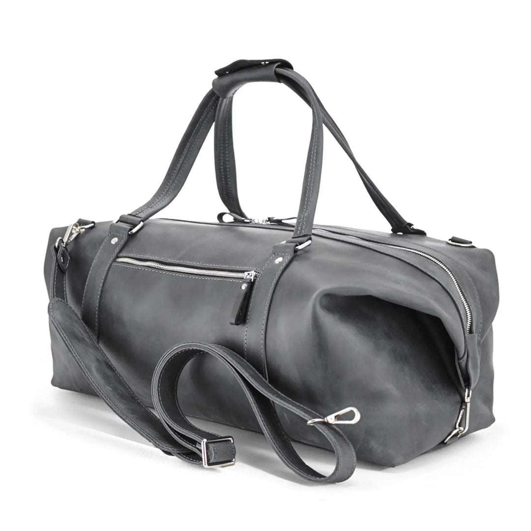 Handmade Distressed Leather Duffel – Travel Bag for Men | Stout M/L