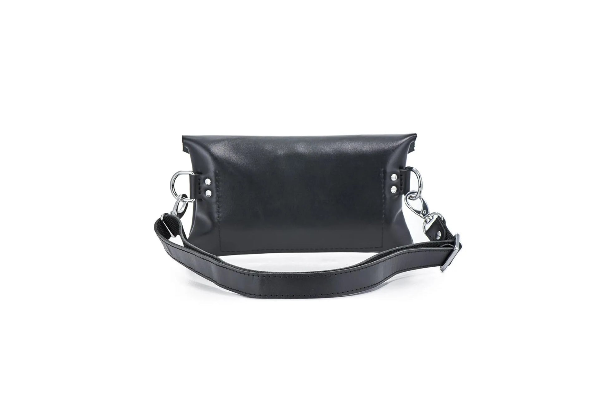 Women's Leather Envelope Bag | Smooth Black - Wenderfarer