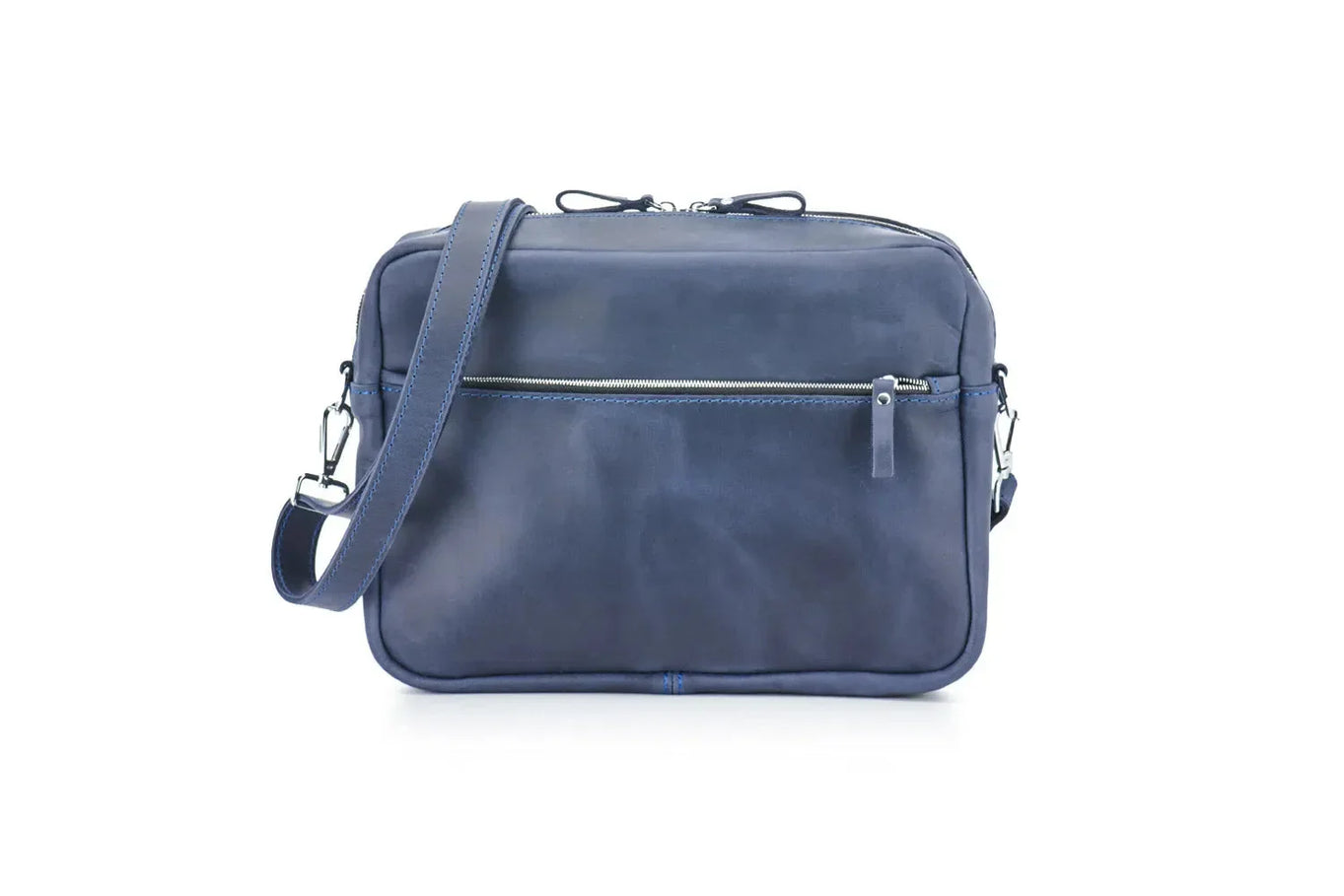 Everyday Leather Messenger with Zip | Squad