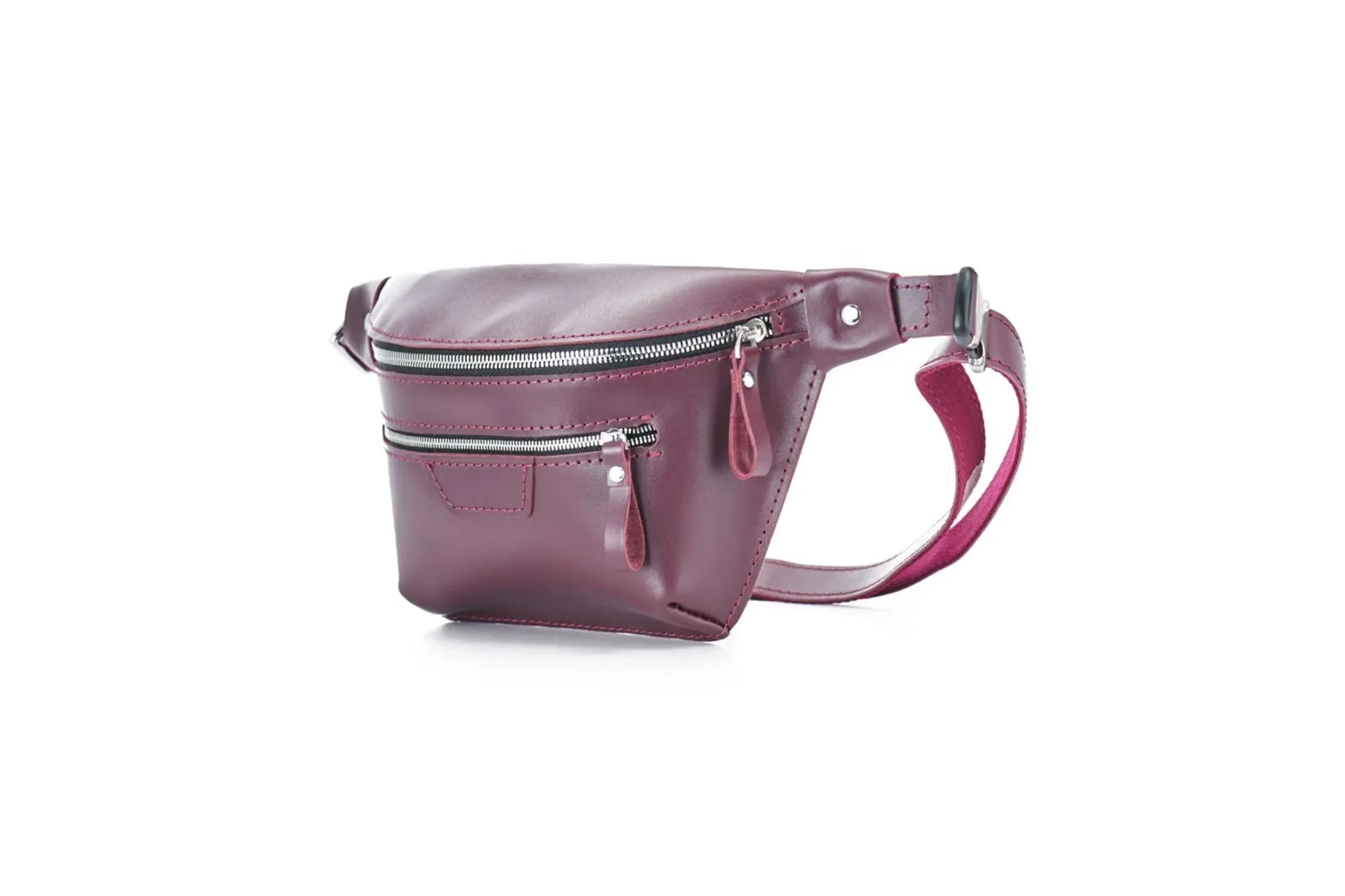 Leather Waist & Crossbody Bag – Unisex Belt Bag with Zippers