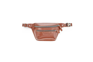 Leather Waist & Crossbody Bag – Unisex Belt Bag with Zippers