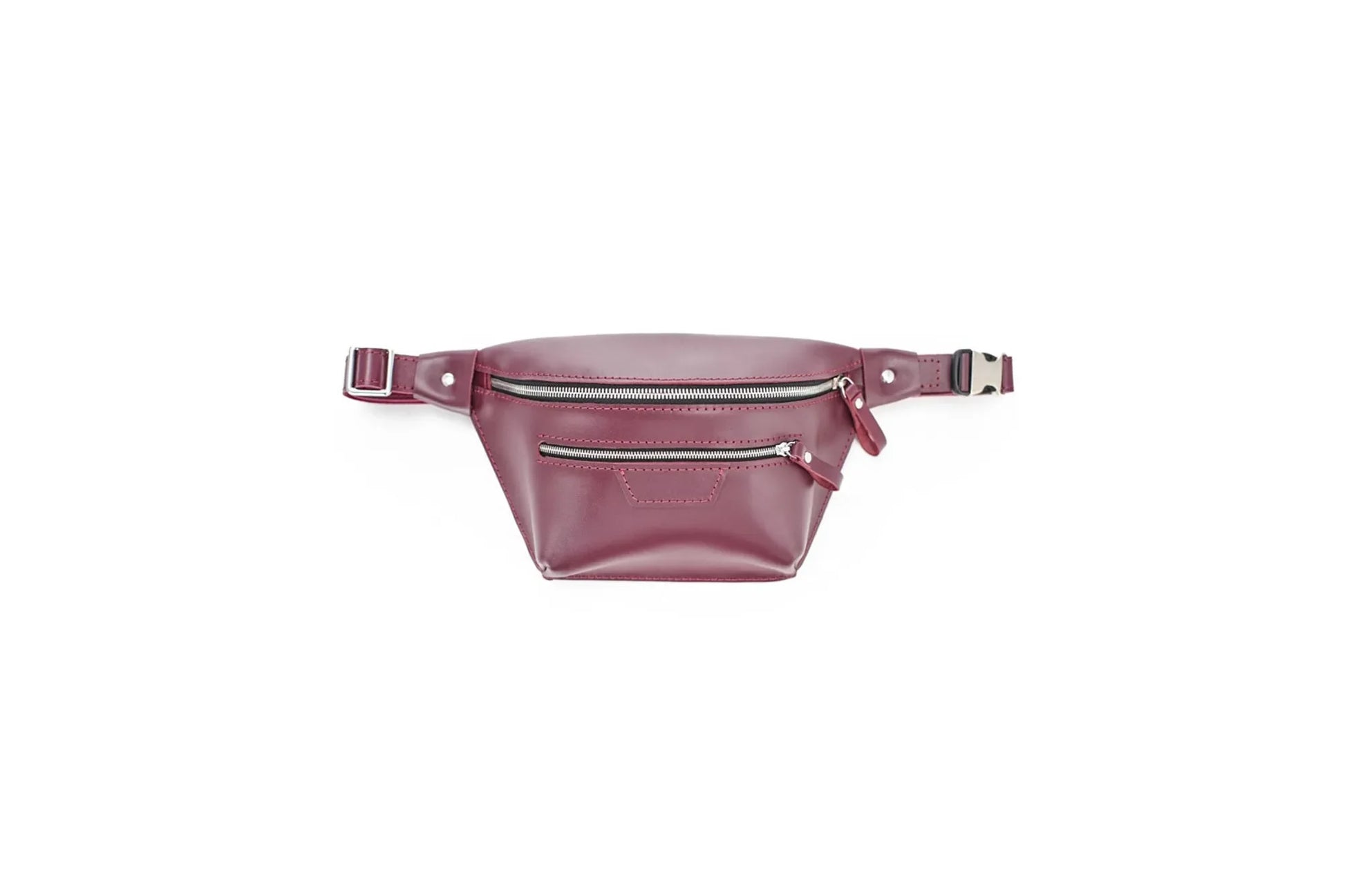 Leather Waist & Crossbody Bag – Unisex Belt Bag with Zippers
